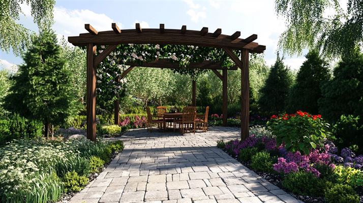 Pergola med sider - skab hygge i din have året rundt